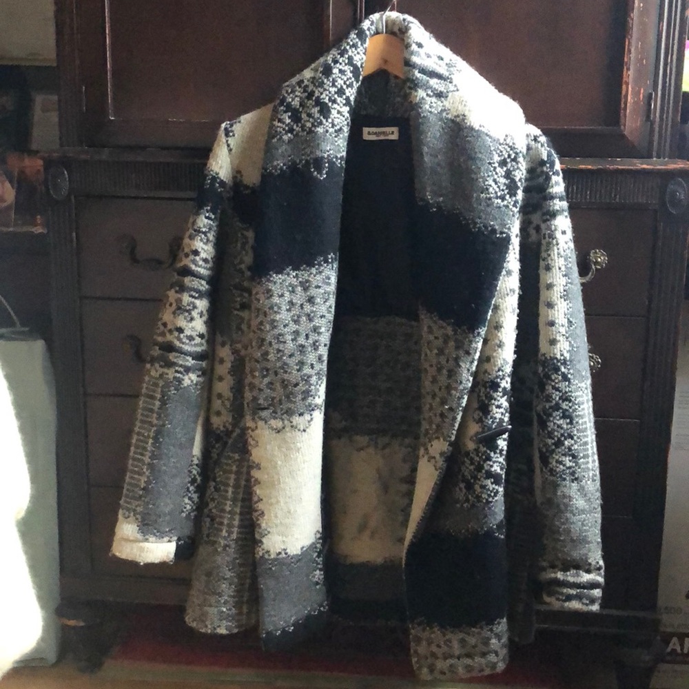 &Danielle Grey Sweater Coat